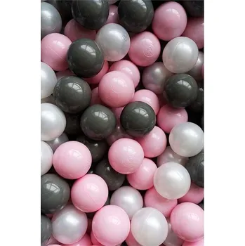 Dětský míč Flumi Dětské míčky do bazénku 200 ks, pudrové / tmavě šedé / perlové