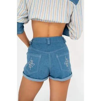 Dámské kraťasy MANDRAGORA Džínové šortky Wild West Modrá Flexible Fit XS_S