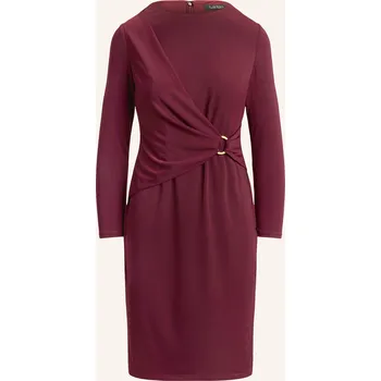 Dámské šaty Lauren Ralph Lauren Dámské Jerseyové Šaty, tmavě červená, 34