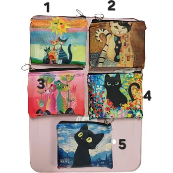 Nákupní taška Skládací nákupní taška s kočičim motivem v 5 desénech