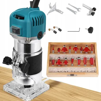 Frézka 800W Horní frézka elektrická 30000 RPM + 15 FRÉZ