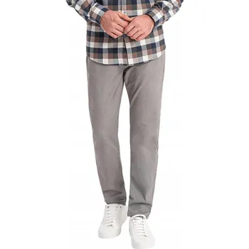 Pánská móda Pánské chino kalhoty střihu slim fit, tmavě béžové V5 OM-PACP-0151 S