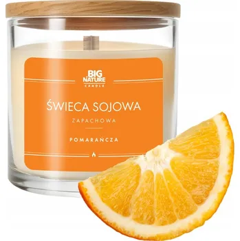 Svíčka Vonná sójová svíčka pomeranč Big Nature 150g