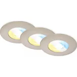 Briloner 7605032-SADA 3xLED Koup podh svítidlo 3xLED/4,9W/230V IP44 matný chrom