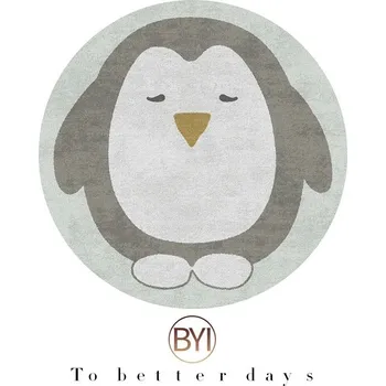 Koberec Měkký kulatý dětský koberec s potiskem | bytový textil - J. , Průměr 180 cm