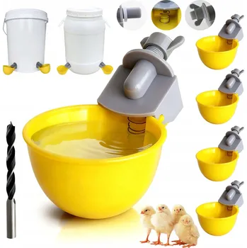 Krmítko pro ptáka 4X AUTOMATICKÉ KRMÍTKO PRO PTÁKY NA VODU SADA SLEPICE VRTÁK DÁREK