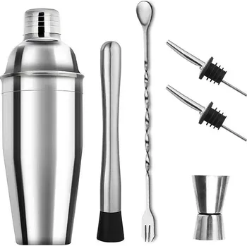 Shaker Nerezový shaker set na koktejly | barmanská sada, barové nástroje - 550ml 6pcs