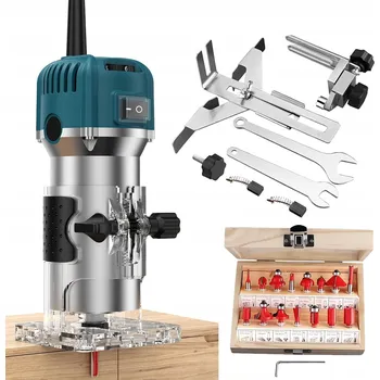 Frézka HORNÍ FRÉZKA NA DŘEVO + SADA 15 FRÉZ