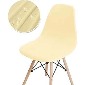 Potah na židli Voděodolný elastický potah na židli | bytové doplňky - Béžový , 1 kus