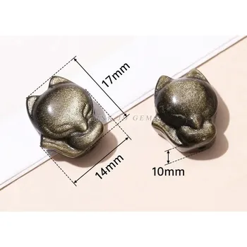 Přívěsek Přívěsek z obsidiánu | šperk - Zlatá liška