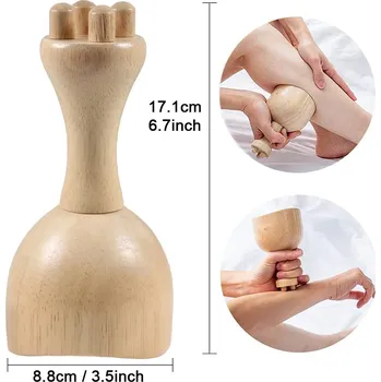 Masážní přístroj Dřevěný masážní nástroj proti celulitidě | tělový masér - 3