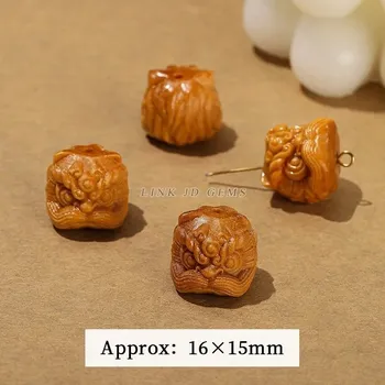 Přívěsek Přívěsek kočičí hlava ze santalového dřeva | šperky - Lví hlava