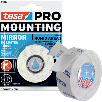Lepicí páska Oboustranná lepicí páska Tesa Mounting PRO Mirror bílá 19 mm x 1,5 m, pro zrcadla
