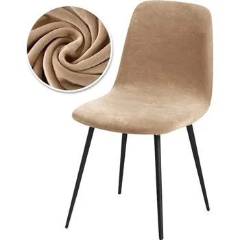 Potah na židli Velvet elastický potah na židli | bytové doplňky - velbloud-1ks