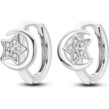 Náušnice Stříbrné kruhové náušnice se zirkonem | šperky 2 ks - JFE138