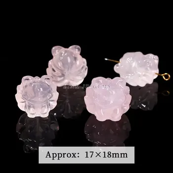 Přívěsek Přívěsek ve tvaru lišky | korálek 1 ks - Růžový křemen