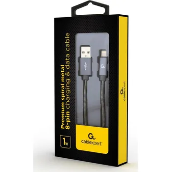 Datový kabel Kabel Gembird USB - Apple Lightning 1 m šedý