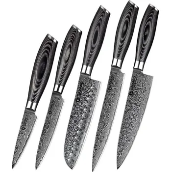 Kuchyňský nůž Damano DAMANO® kuchyňský set 5 nožů  D-B20 z damaškové oceli v dárkovém balení