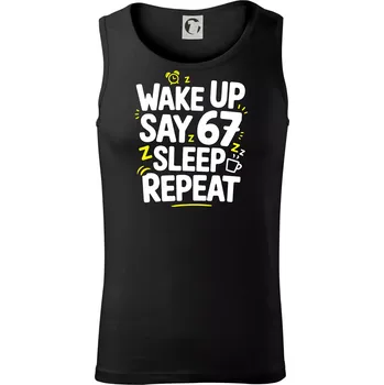 67 wake up repeat - Tílko pánské Core - 2XL ( Černá )