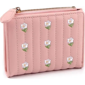 Peněženka Dámská peněženka vyšívaná 9x12 cm - 2 pudrová