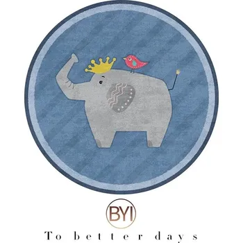 Koberec Měkký kulatý dětský koberec s potiskem | bytový textil - G , Průměr 200 cm