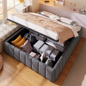 Postel Patrová postel Arhatreya moderní 140 x 200 cm šedá