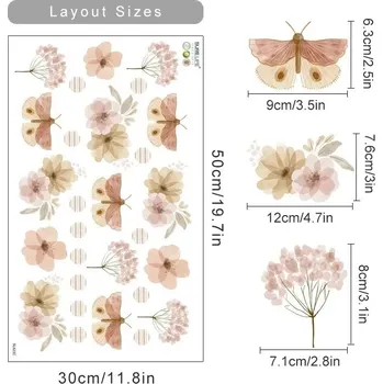Samolepící dekorace Boho květinová nálepka na zeď | dekorace - Květina I.