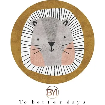 Koberec Měkký kulatý dětský koberec s potiskem | bytový textil - N , Průměr 180 cm