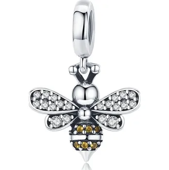 Přívěsek Stříbrný přívěsek na náhrdelník s motivem beruška ebo motýl | přívěsek, korálek - DXC821