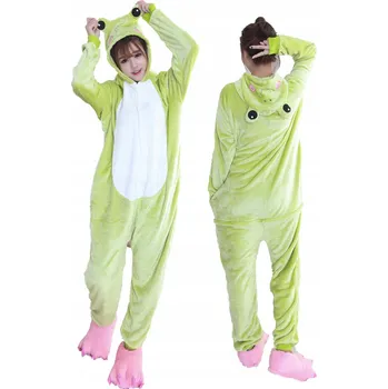 Dámské pyžamo ŽÁBA Žabička PYŽAMO Kigurumi Onesie Kostým Teplákovka Pro Děti Dětské 146