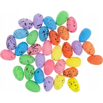 Velikonoční dekorace VELIKONOČNÍ VEJCE STYROPOROVÉ DEKORACE 36 KS VAJÍČKA SVÁTEČNÍ DO KOŠÍČKU