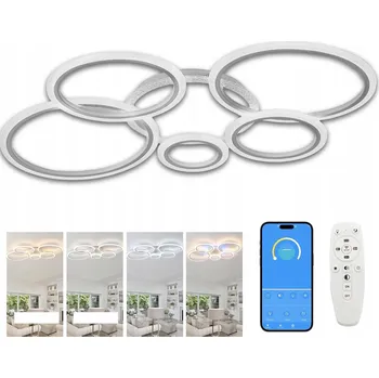 RGB LED Stropní Svítidlo RING 82W s Časovačem, Dálkovým Ovládáním a Aplikací