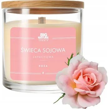 Svíčka Sójová vonná svíčka růže Big Nature