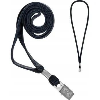 Vodítko pro psa Šňůrka na krk pro identifikátor 80 cm s klipem (žabka), černá