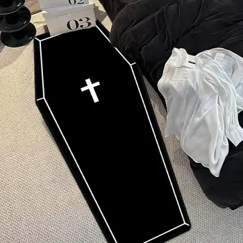 Koberec Strašidelný omyvatelný koberec s lebkou | bytový textil - SJR7 , 80X160CM (2,6X5,3FT)