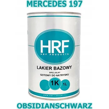 Lak na dřevo HRF 1K Základní lak MERCEDES 197 1L PŘIPRAVEN K STŘÍKÁNÍ OBSIDIANSCHWARZ (Obsidiánová Černá)