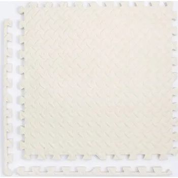 Dětská pěnová puzzle podložka eva | koberec - Bílý , 8 kusů - 1 cm