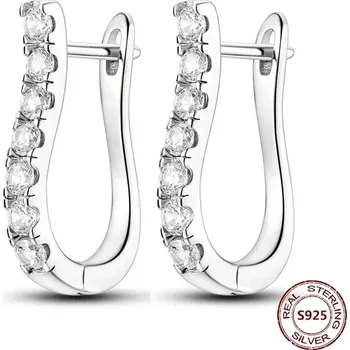 Náušnice Stříbrné kruhové náušnice se zirkonem | šperky 2 ks - JFE223