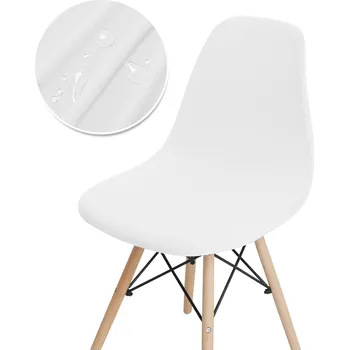 Potah na židli Voděodolný elastický potah na židli | bytové doplňky - Bílý , 1 kus