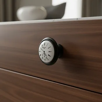 Nábytkové kování Giusti Úchytka knopka CLOCK / Černá