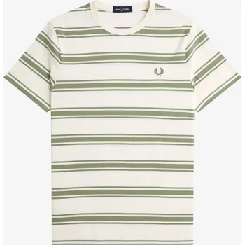 Pánské oblečení Tričko Fred Perry Light Ecru 760 4283129 S