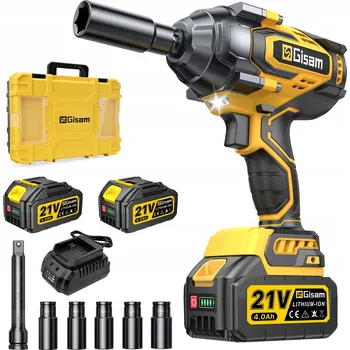 AKUMULÁTOROVÝ RÁZOVÝ UTAHOVÁK 2200Nm VÝKONNÝ 21V KLÍČ NA KOLA 2x BATERIE