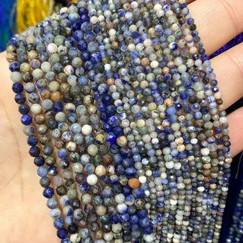 Dětské navlékací korálky Přírodní korálky | šperky - směs sodalitu , 3mm