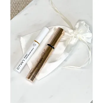 Výživa řas a obočí EMANI Dárkový set Double Lash růstové sérum na řasy s řasenkou