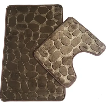 Koupelnová předložka Měkká koupelnová předložka | rohožka - 2 KS - Káva , 80x50cm