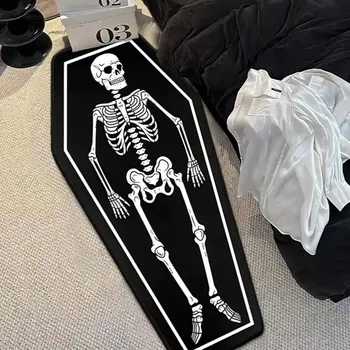 Koberec Strašidelný omyvatelný koberec s lebkou | bytový textil - SJR2 , 40X120CM (1,3X3,9 STOPY)