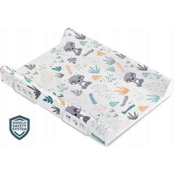 Přebalovací podložka PEVNÁ PŘEBALOVACÍ PODLOŽKA SAFETY SYSTEM 70 CM - LESNÍ MÝVAL, PLATINOVÁ
