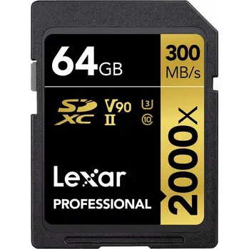 Paměťová karta SD karta Lexar Professional 2000x SDXC 64GB UHS-II V90