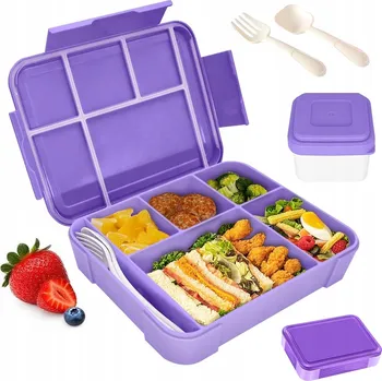 Svačinový box VELKÝ OBĚDOVÝ BOX S PŘIHRÁDKAMI SVAČINOVÝ BOX 1330 ml