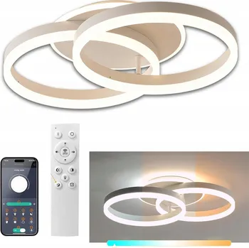SVÍTIDLO STROPNÍ SVÍTIDLO RING LED 30W DÁLKOVÝ OVLADAČ APLIKACE PAMĚŤ 50CM
